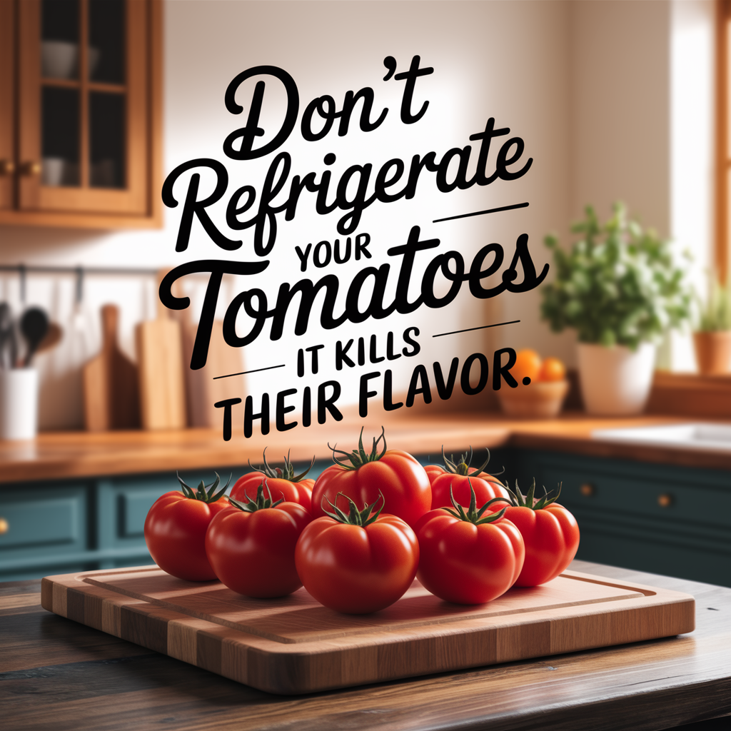 Don’t put tomato in the fridge