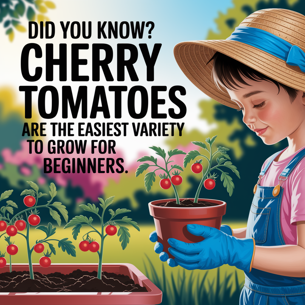 Cherry tomatoes are the easiest for beginners
