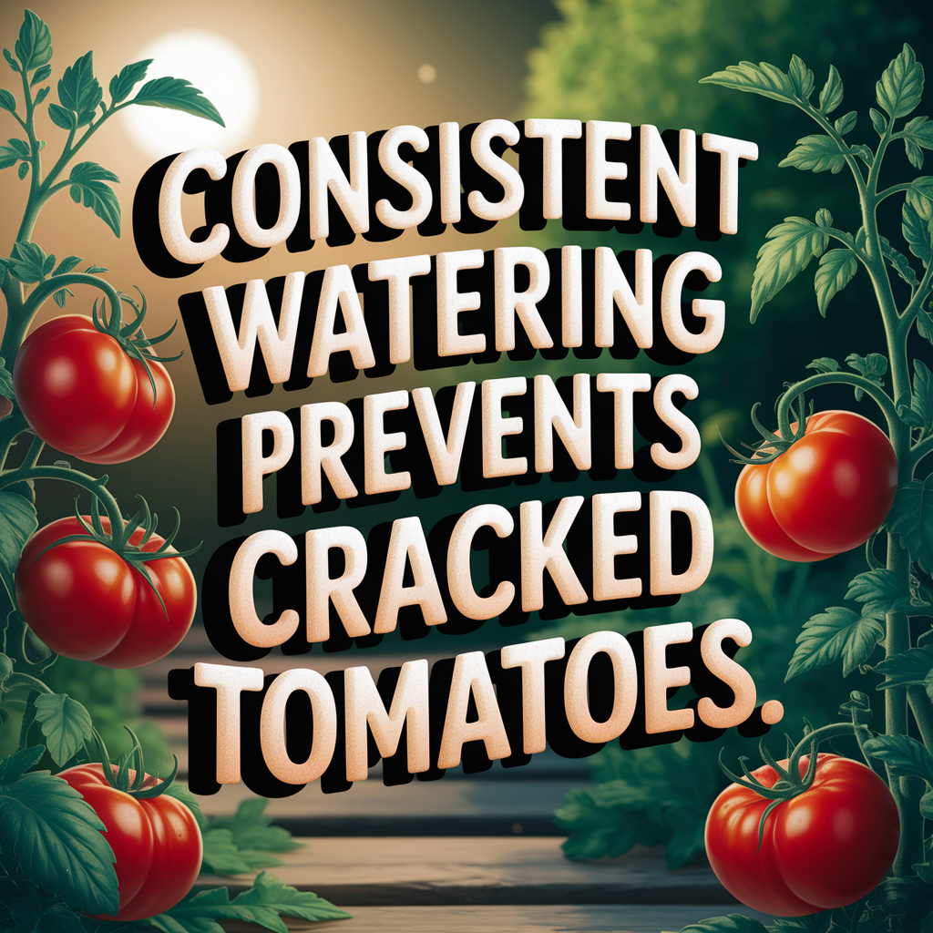 Constant watering prevents tomatoes from cracking