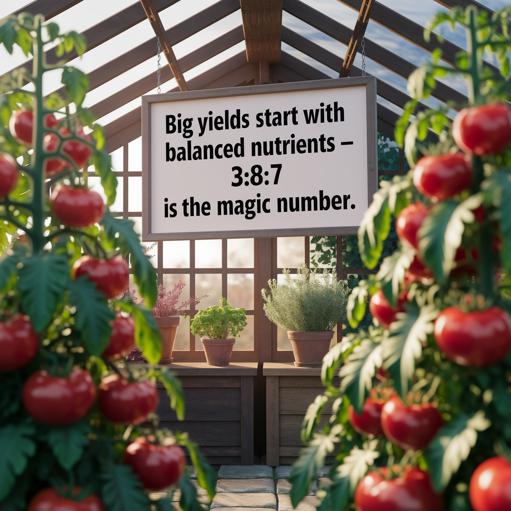 Big yields start with balanced
nutrients—3:8:7 is the magic number
