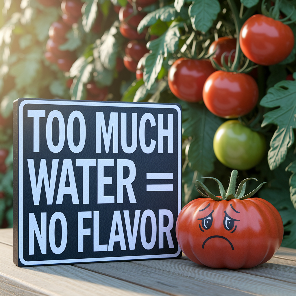 Too much water means no flavor for tomatoes