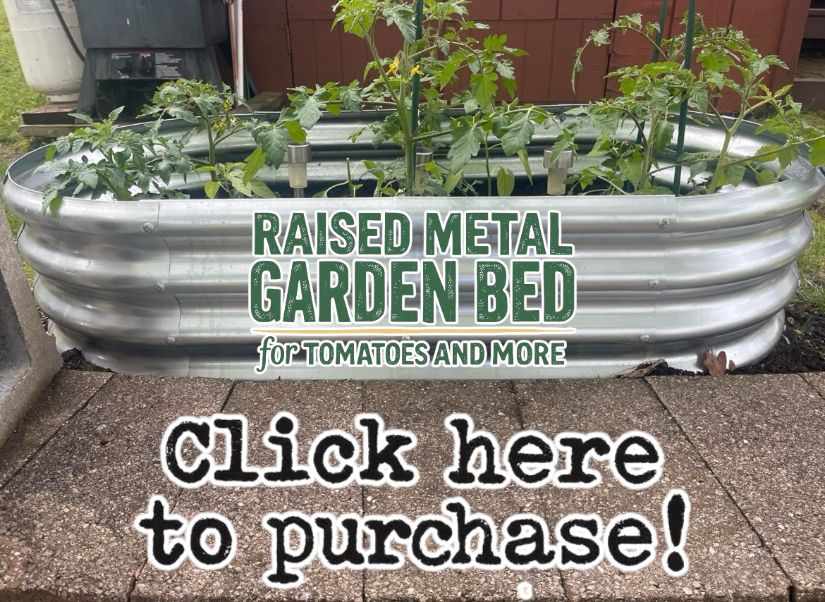 Raised metal garden bed