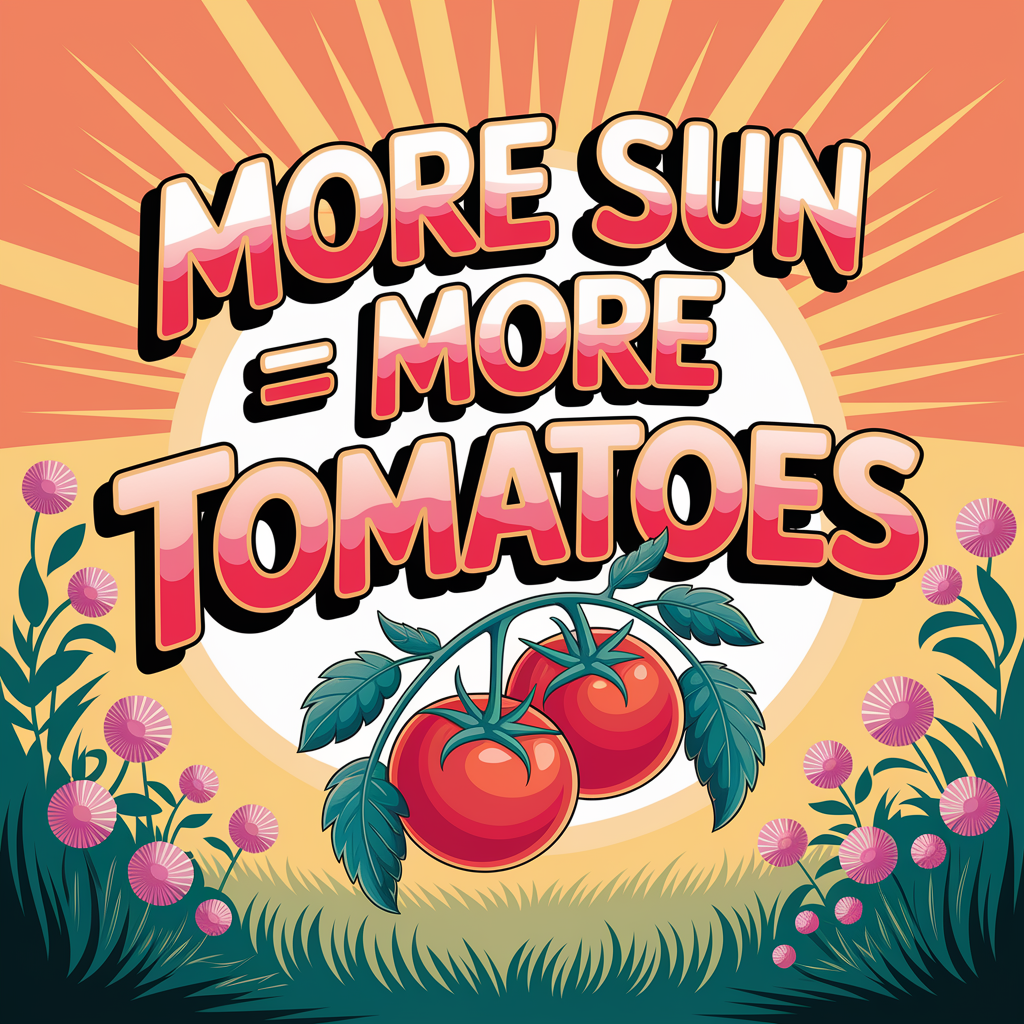 More sun = more tomatoes 