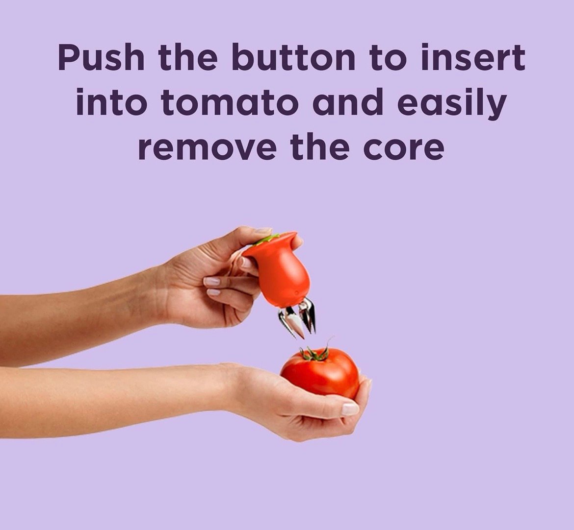 Tool to easily hull tomatoes for freezing