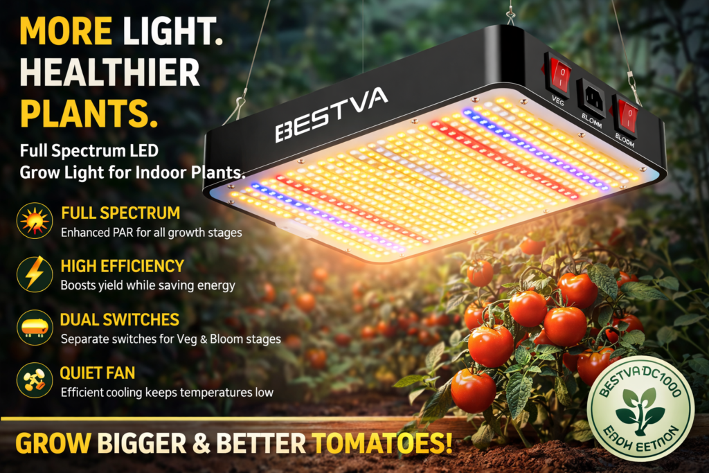 This LED Grow Light Keeps Tomato Seedlings Strong Indoors