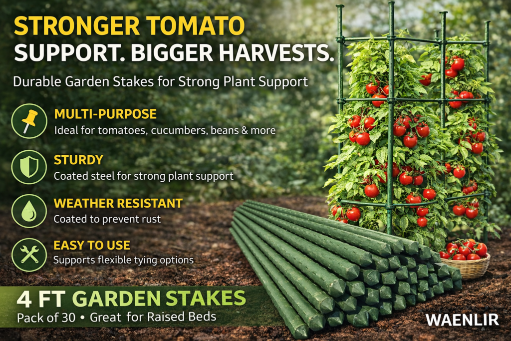 These Heavy-Duty Garden Stakes Give Tomatoes the Support They Actually Need
