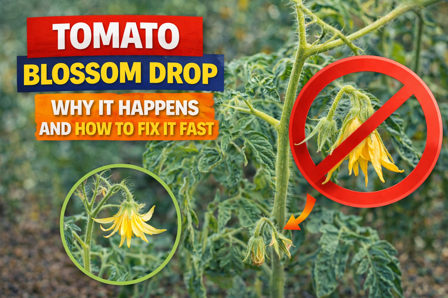 Tomato Blossom Drop — Why It Happens and How to Fix It Fast
