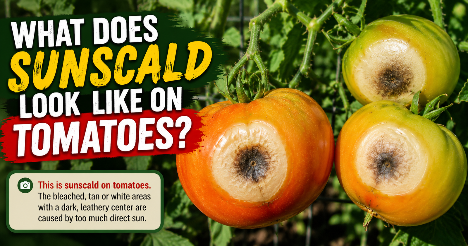 What Does Sunscald Look Like on Tomatoes?